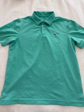 Vineyard Vines boys large L Polo Shirt - Mint Green